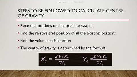 Center of gravity method