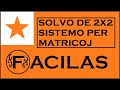 SOLVO DE SISTEMO 2X2 PER MATRICOJ (ESPERANTO)