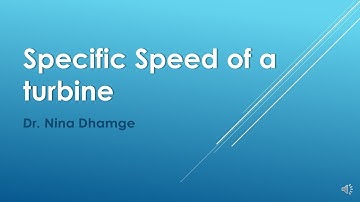 Specific speed and Unit speed