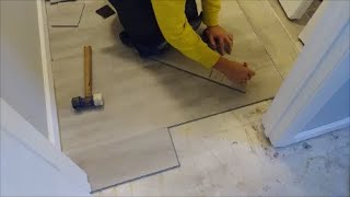 How To Install Vinyl Plank Flooring Around Door Jambs   Room Entrance