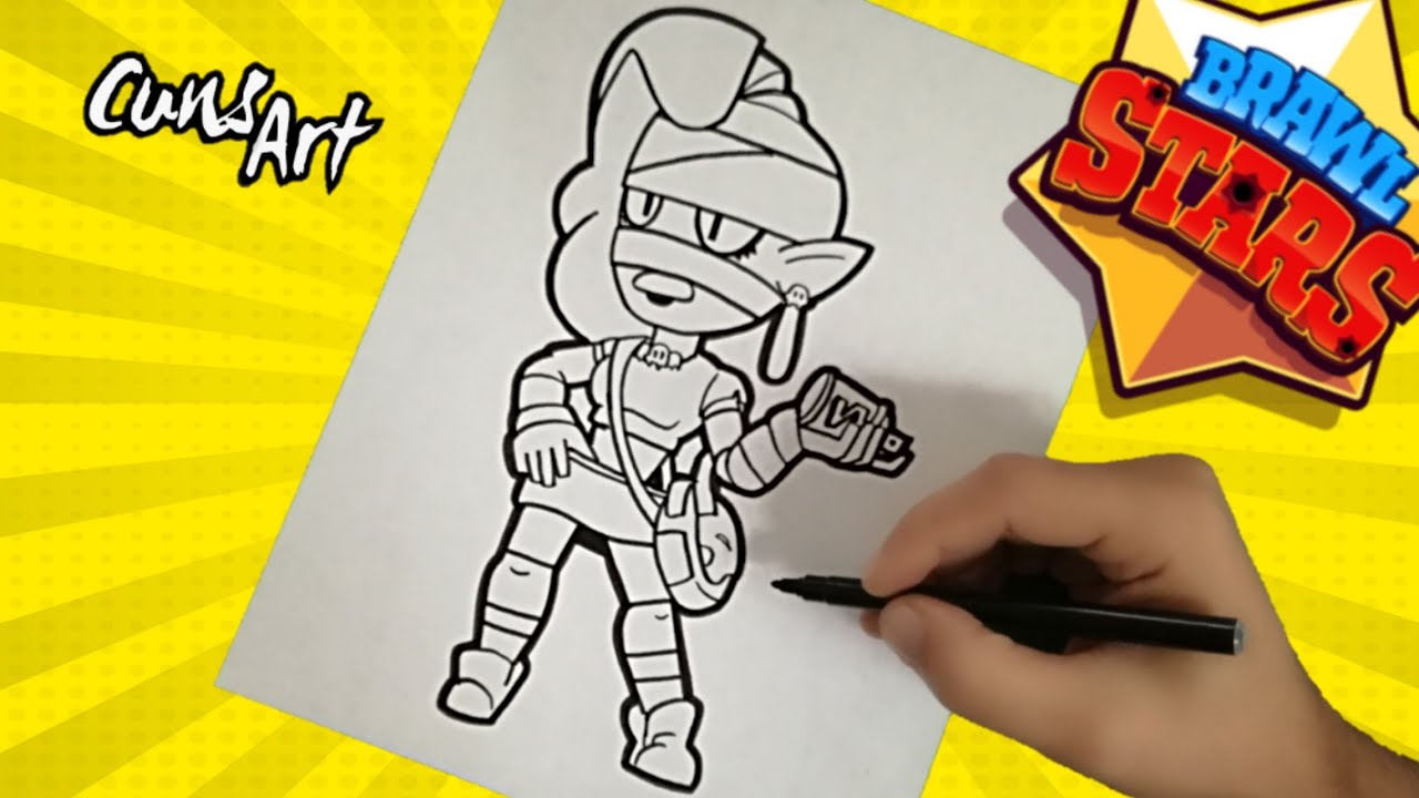 Como Dibujar A Emz De Brawl Stars Facil How To Draw Emz Youtube - dibujos brawl star emz para colorear