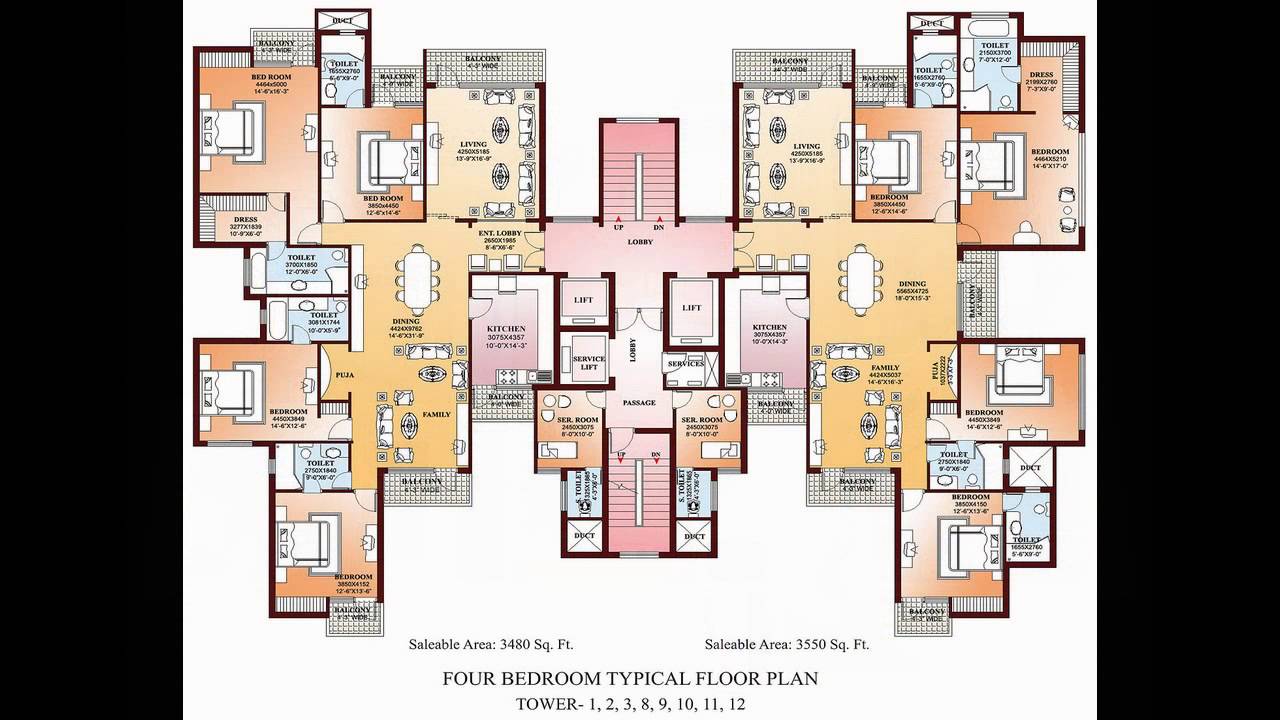 3 Bedroom Apartment House Plans YouTube