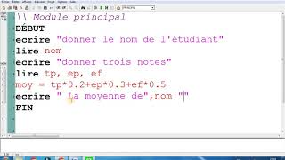 Les notions de base de l'algorithme - Exercice 05