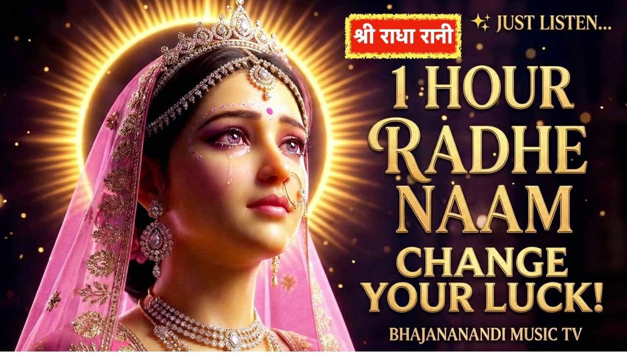 Radha Naam Jap Nonstop 1 Hour 🙏 | राधा नाम जप | Spiritual Energy Music || Bhajnanandi Music TV । B29