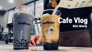 Cafe Vlog/카페 브이로그/ 더벤티 타로 & 흑설탕 버블티도 맛있다!!🧋/카페알바 브이로그/Cafevlog/The venti Molasses & Taro Bubble Tea