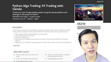 Python Algo Trading: FX Trading with Oanda Video