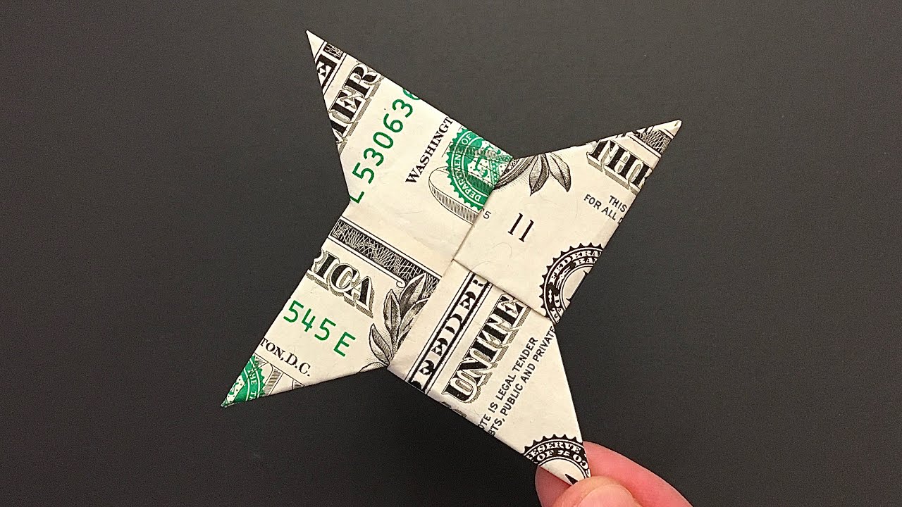 Dollar Bill Origami Ninja Star