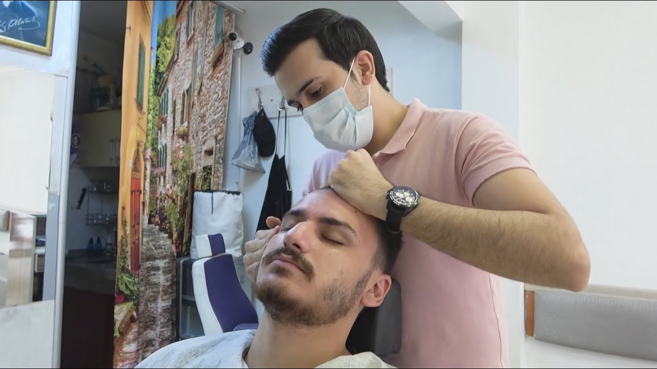 ASMR Turkish Barber Face, Head and Body Massage YouTube