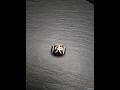 Batu Akik Dzi Kuijin Chrome Gold Garuda Blessed Tibet 14 X 10mm E3448