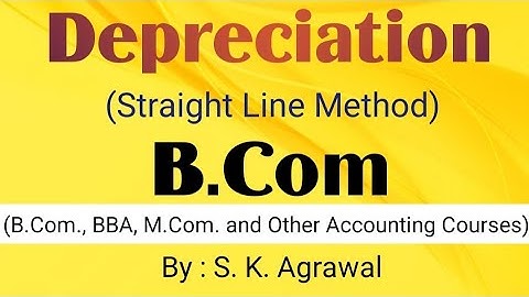 Depreciation। Q-5 (Straight Line Method), B.Com., Book - S. M. Shukla