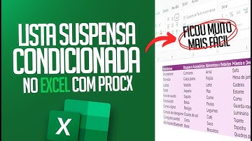 Ficou MUITO Mais Fácil Criar Lista Suspensa Condicionada no Excel com PROCX