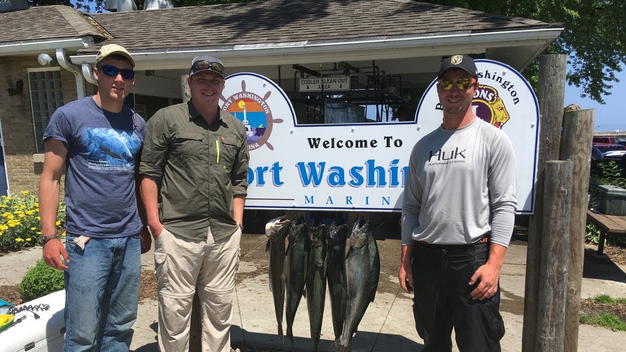 Salmon Fishing Lake Michigan Port Washington YouTube