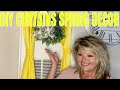 LATE SPRING DECORATING | DIY CURTAINS FOR A FAUX WINDOW | SPRING DECOR