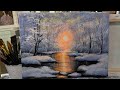 How To Paint WINTER SUNSET