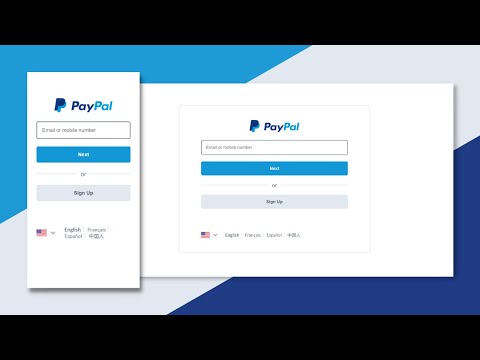 Create a Responsive PayPal Signup Page Website with HTML and CSS | Easy Tutorial