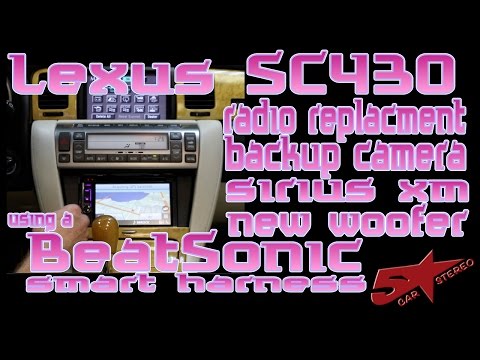 Lexus SC 430 Radio replacement, backup camera, Sirius XM,and subwoofer upgrade using a Beat Sonic In