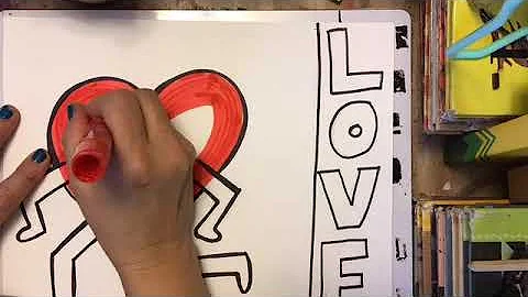 Keith Haring inspired pop art