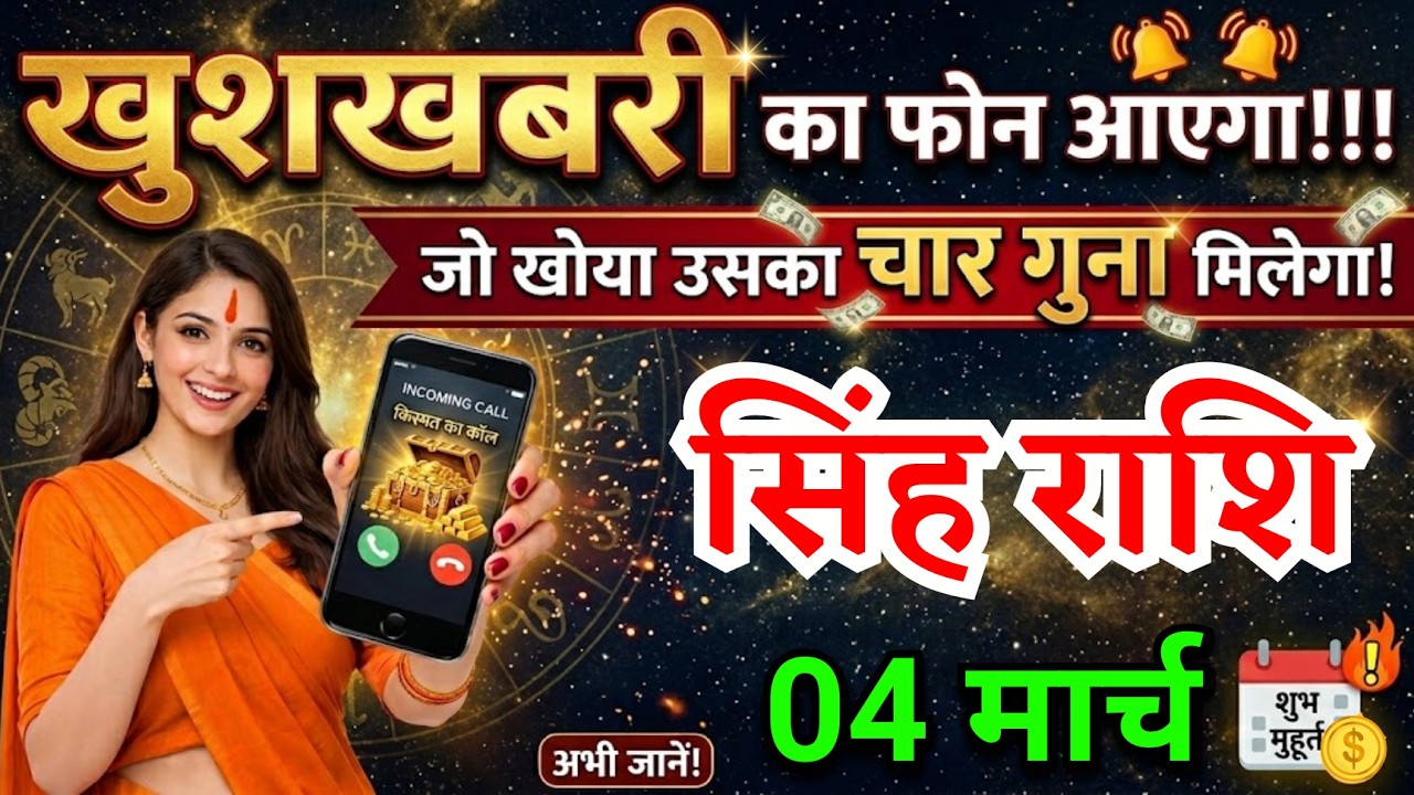 4 मार्च, सिंह राशि वालों खुशखबरी का फोन आएगा, Singh Rashi, Aaj Ka Rashifal