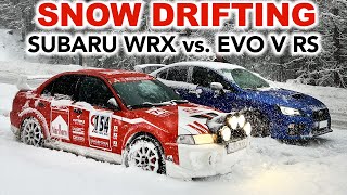 SUBARU WRX CRASHED into my EVO V RS! - Winter Street DRIFTING - Snowchaos  - OG Schaefchen