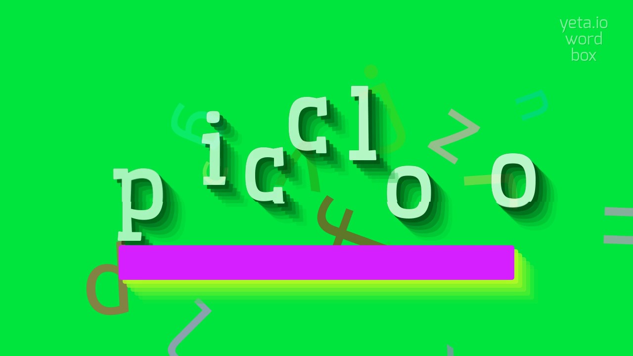 How to say "piccolo"! (High Quality Voices) YouTube