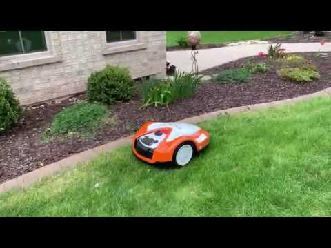 STIHL iMow robotic lawn mower Gate installation in flower bed