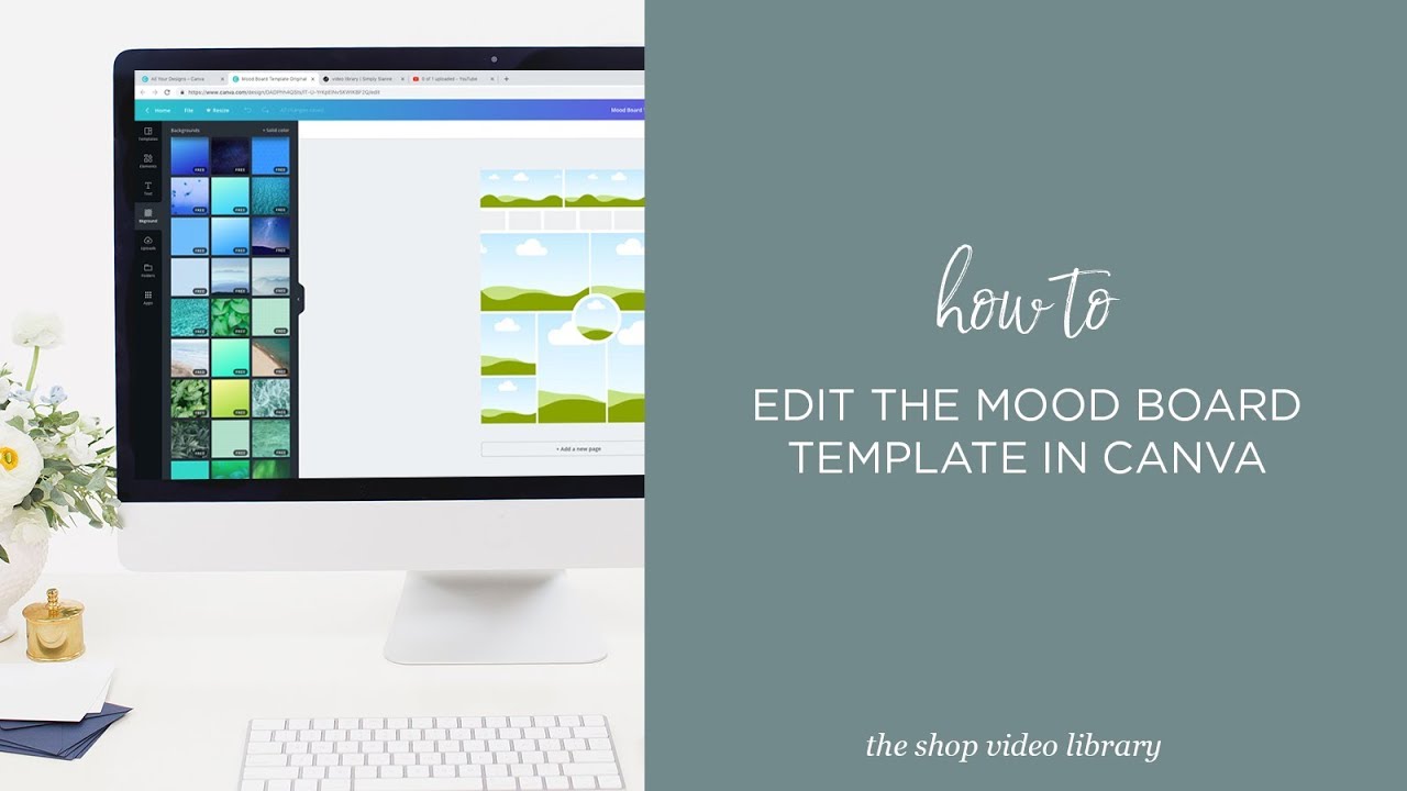 How to edit the Mood Board Template in Canva - YouTube