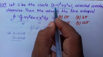 IIT JAM 2019 MATH Q.NO. 24 (MCQ) Line Integral  (Green