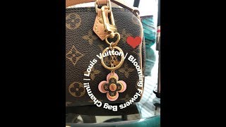 LOUIS VUITTON Monogram Blooming Flowers BB Bag Charm Key Holder Pink