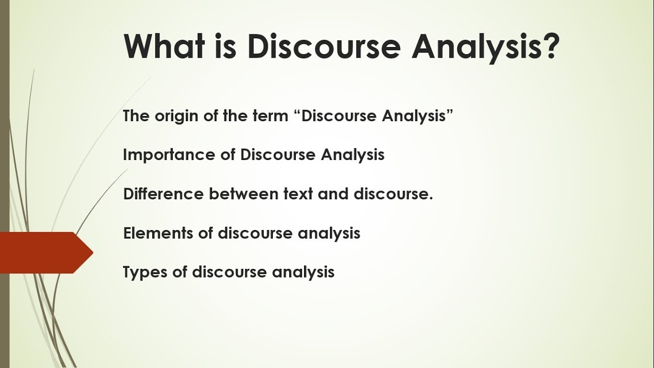 discourse analysis example essay