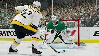 NHL 19 Gameplay Nashville Predators vs Dallas Stars | PS4 Pro NHL 19 CPU vs CPU Gameplay