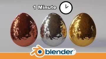Making Golden, Silver & Bronze Easter Eggs in 1 Minute | Blender 3.1