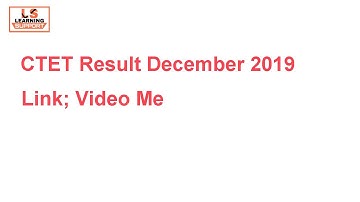 आ गया CTET December का Result 2019 ll CTET Result December 2019 ll ctet result 2019 december