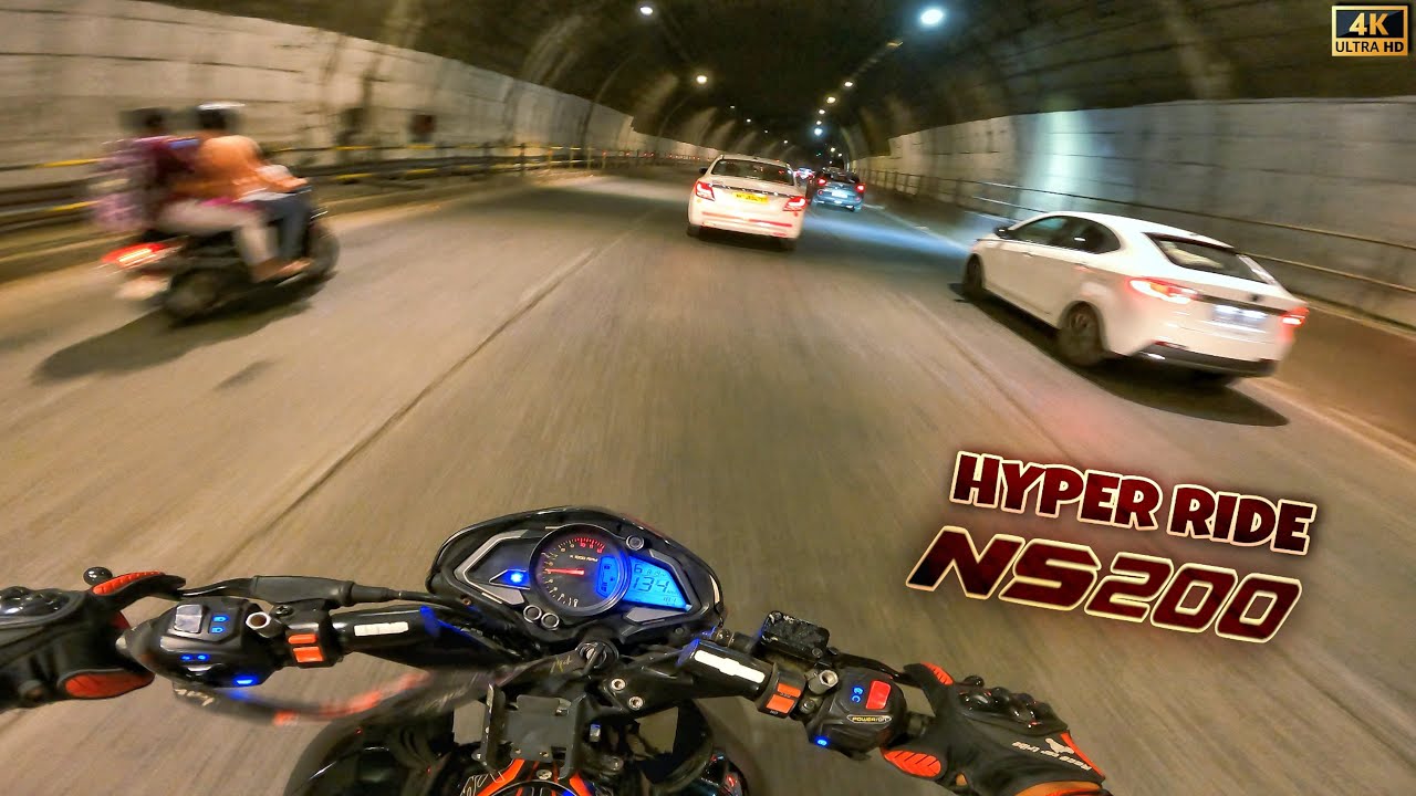 Ns200 Crazy Night Hyper Ride || Full Throttle ⚡ 4k Speed Ride On Highway 🔥 