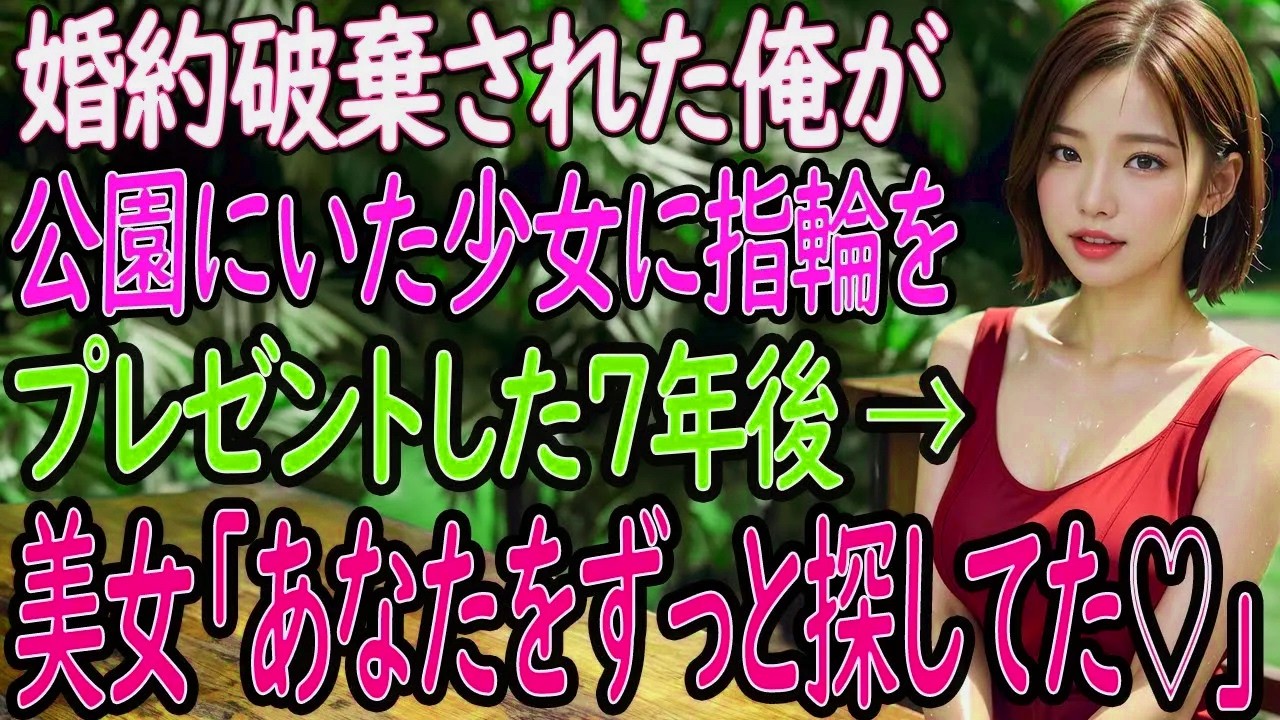 【馴れ初め 感動】中小企業就職が理由で婚約を断られた俺が公園に居たホームレス少女にダイヤの指輪をあげた、7年後→俺「え、この指輪って...」【いい話・朗読・泣ける話】