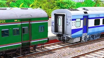 ICF ARMY Coupling LHB BLUE Coach | BUMPY RAILROAD | Train Simulator | Railworks | Railroad Fun