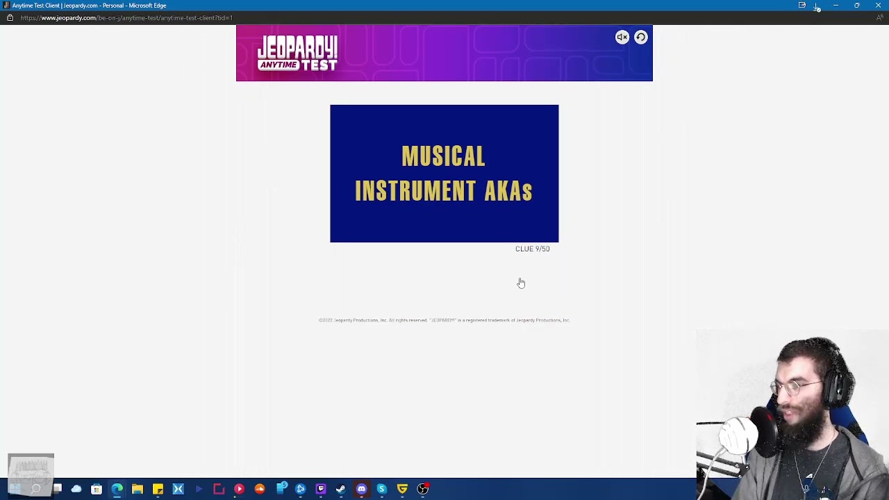 Blazing Through the Jeopardy! Anytime Test