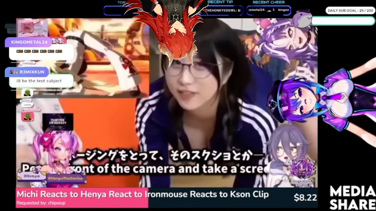 Zen reacting to Melody reacting to Michi reacting to Henya reacting to Mousey reacting to Kson clip