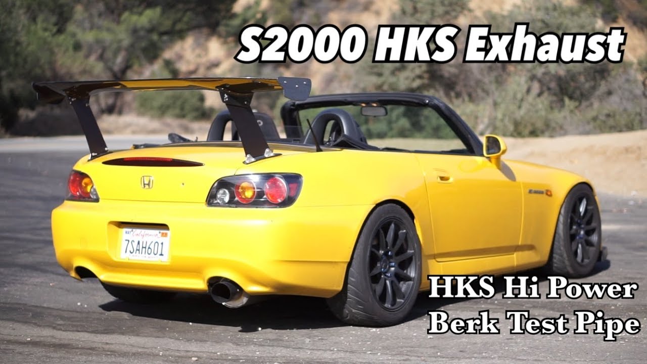 S2000 Exhaust HKS Hi Power Berk Test Pipe YouTube