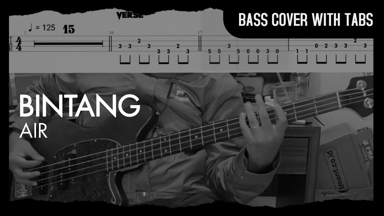 Air - Bintang (Bass Cover with Tabs) // Play Along Tabs