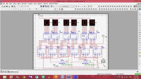 digital clock by using multisim
