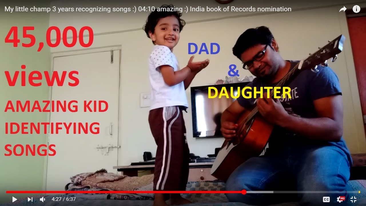 My little champ 3 years recognizing songs :) 