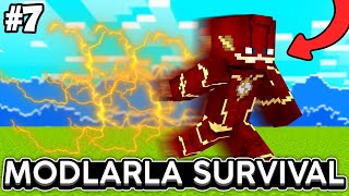 FLASH OLDUM! | Minecraft Modlarla Survival | #7