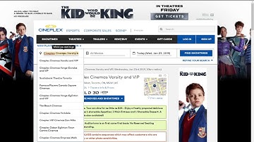 Cineplex Usability Test - Participant 2 - Task 1