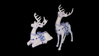 Isabella Adams&#39; Limited Edition Reindeer with Blue Crystal Saddle