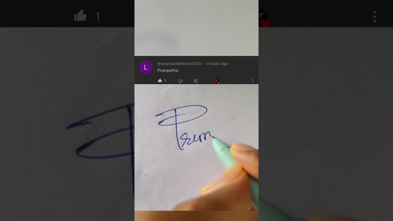 Praneetha name signature | short video 