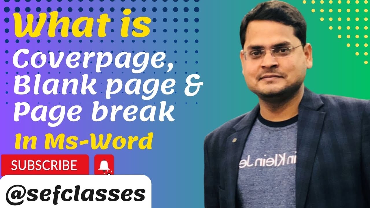 What Is Cover Page Page Break Blank Page In MS word sefclasses what-is-cover-page-page-break-blank-page-in-ms-word-sefclasses