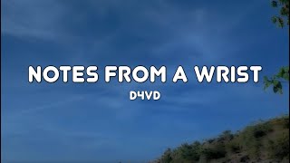 D4vd  Notes From A Wrist  S