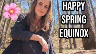 celebrating the spring equinox (nature walk, harvesting wildflowers & spring altar)