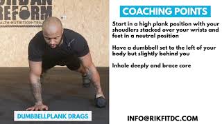 Dumbbell Plank Drags