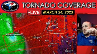 March 24, 2023 LIVE Texas Tornado Warning Coverage (Poolville) {D}
